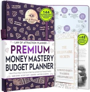 Budget Planner and Monthly Bill Organizer - Finance Planner, 12-Month Journey to Financial Freedom | Bill Payment Tracker Monthly Organizer, Money Saving & Expense Tracker | Undated Budgeting Journal