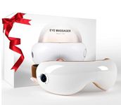 Aspria Eye Massager with Heat & Music, Electric Vibration Eye Mask for Relieve Puffy & Dry Eyes, 5 Modes, Pressotherapy, Rechargeable Sleep Mask for Dark Circle Corrector, Eye Strain,Improve Sleep