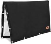 Backflow Preventer Insulation Cover - 2 Way Opening Pipe Insulation Cover for Irrigation Valve, Sprinkler Cover for Outside - Winter Freeze Protection Backflow Cover - 30" W x 24" H, Black