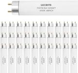 LUXRITE 30-Pack F32T8/841 32W 48 Inch T8 Fluorescent Tube Light Bulb, 4100K Cool White, 2800 Lumens, G13 Medium Bi-Pin Base, LR20732