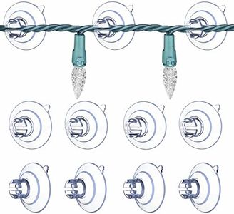 60 x Suction Cups for Fairy Lights, Suction Cups with Cable Slot, Suction Cup Holder, Suitable for Attaching Fairy Lights and Decorations, Suction Hook Knobs for Windows Diameter 30 mm