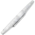 Marble French Rolling Pin for Baking Pizza Dough, Pie & Cookie With Stand - Essential Kitchen utensil tools gift ideas for bakers 16" inch Pins (White Marble)