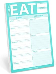 Knock Knock What to Eat Pad (Mint Green), Magnetic Meal Planning Note Pad with Magnet, 6 x 9-inches