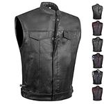 SOA Men's Leather Motorcycle Concea