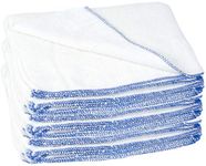 Adore Home 8 x Large Dish Cloths Traditional Kitchen Cleaning Dish Washing Up Absorbent Reusable Jumbo White Dishcloth