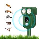 Solar Powered Ultrasonic Mouse Repeller, Waterproof Cat Repeller, Animal Scarer, Mole Repeller Outdoor Ultrasonic Deterrent , Mole Deterrent for Lawns, Gardens and Yards to Scare Voles