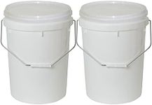 2X Quality Bucket with Lid & Handle 20Ltr H/Duty Premium Plastic Food Grade 20L