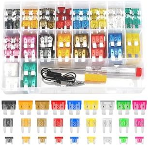 Mandark 306PCS Car Fuses Assortment Kit, Mixed Vehicle Blade Fuses - Standard & Mini & Low Profile Mini Fuse (2A 5A 7.5A 10A 15A 20A 25A 30A 35A), Replacement Fuses for RV, Truck, Auto