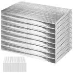 8P Garage Door Insulation Panels Kit 0.24' Thick Double Bubble Reflective Aluminum Foil Sheet Thermal Insulation Shield with 120 Tapes Winter Clod and Summer Heat for Attic, Garage, Wall (24'' x 48'')