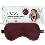 Ross Fabric Breathable Sleep Eye Mask With Super Smooth And Adjustable Strap- Super Soft & Cozy, Blindfold And Travelling- Maroon