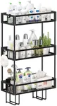 Apsan Bathroom Over The Toilet Storage Shelf, Bathroom Storage Organizer Shelves (Blace, 3 Tier)