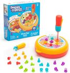 Learning Resources Design & Drill Rivet Pop Cafe, Ages 3+, 44-Piece STEM Toy with Hand-Powered Rivet Popper, Fine Motor Skills Toys, Sensory Toys