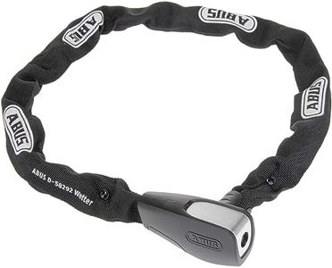 ABUS Catena 6806K chain lock - Lightweight hardened steel bike lock with fashionable textile tube - Square chain with ABUS security level 6 - 85 cm - Black