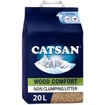 Catsan Wood Comfort Litter, 100 Percent Biodegradable, Extra Absorbent, 20 Litre Bag