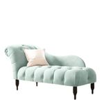 Antiq Furniture Store Rosewood 2-Seater Settee Sofa Diwan Couch Chaise Lounge for Home and Living Room Office (Light Blue)
