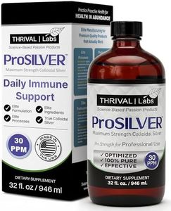 ProSILVER Black Label Pro-Strength Colloidal Silver for Immune Support, 30 PPM Maximum Strength for Professional Use, Dark Glass Bottle - Thrival Labs (32oz)