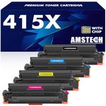 With Chip 415X 415A Compatible for HP 415X Toner Cartridge Multipack Color Laserjet Pro MFP M479fdw Toner M479dw M479fnw M479fdn M454dw M454dn W2030X W2030A W2031X (4 Pack, Black Cyan Yellow Magenta)