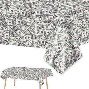 3 Pack Money Party Decorations Bill Dollar Signs Tablecloths Currency Symbol Money Table Covers Party Supplies for Dollar Birthday Casino Wedding Baby Showers Anniversary Party Favor 54 x 108 Inch