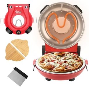 YIBAKE Four Pizza Electrique, Cuit une Pizza en 4 minutes, Pierre à pizza de Φ 31cm, Max 420°C Four a Pizza, 1200W, Pelle à Pizza, Grattoir et Recettes inclus