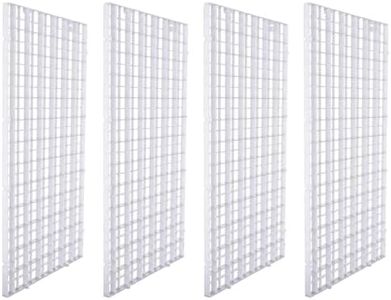 CCCYMM 4 Pcs Grid Divider Tray Egg Crate Louvre Aquarium Fish Tank Bottom Isolation,White