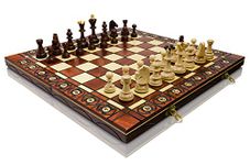 Woodeyland Hand Crafted Wooden SENATOR Chess PROFESSIONAL Set 40 x 40 cm