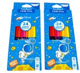 FunBlast Colors Pencil - Pencil Color for Kids, Colouring Pencils Set, Pencil Colors for Artists, Wax Colour Pencils, Colors Set, Birthday Return Gift for Kids, Stationary Set for Kids (24 Pcs)