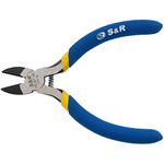 S&R Electrical Side Cutter (Radio Pliers) 115x18 mm, CR-V Steel PVC Coated Handles