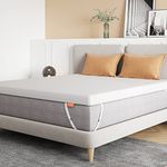 Sweetnight 4 Inch California King Mattress Topper, High Density Memory Foam Mattress Topper for Enhanced Support, Medium Firm Mattress Topper with Non-Slip Design, Cal King Size