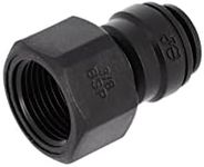 John Guest Plastic Metric Straight Female Fitting 3/8'' - 8 mm for Water Filtration and Reverse Osmosis