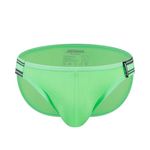 JOCKMAIL Mens Briefs Underwear Wide Belt Mens Underwear Mesh Athletic Sport Underwear Briefs, 356green, Medium