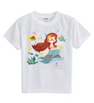 Alice Emporium Swimming Tshirt for Girls | Pool Party Beach Wear (Style10) (6-7 Years) Multicolour