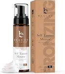 Beauty by Earth Self Tanner Mousse - USA Made with Natural & Organic Ingredients, Self Tanning Mousse for Fake Tan, Sunless Tanner for Self Tan, Clear & Non Toxic Tanning Foam for Gradual Tan