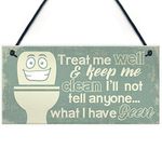 RED OCEAN Funny BATHROOM Signs Shabby Chic Door Plaque Sign for Toilet Bathroom The Loo