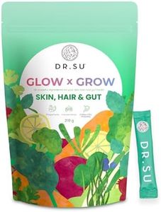 Dr.Su 6-In-1 Supplement Powder | Clear Skin, Strong Hair & Healthy Gut | With Vitamins, Minerals, Antioxidants, Probiotics, Fiber & Adaptogens | Lemon Mint | Sugar-Free | 30 Sachets | Unisex