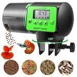 Castaroud Automatic Fish Feeder, Fish Food Dispenser Auto Timer Aquarium Tank Turtle Feeder, Smart Programmable Digital LCD Large Capacity Auto Fish Feeder for Fish Turtle