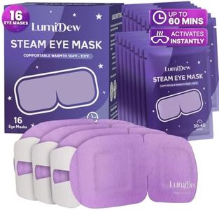 LumiDew Steam Eye Mask, Self Heating Heated Eye Mask for Sleep, Warm Compress for Eyes, Moist Heat for Dry Eye Relief, Stye Eye Treatment, Spa, Travel Essentials & Relaxation Gifts, Unscented 16 Pack