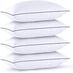 King Size Pillows Set of 4 - Bed Pillows for Sleeping 4 Pack, Cooling Supportive Hotel Pillows with Premium Soft Down Alternative Fill for Side Stomach and Back Sleepers