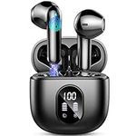 Wireless Earbuds, Bluetooth 5.3 Headphones 2024 Wireless Headphones in Ear with ENC Mic, Bluetooth Earphones Noise Cancelling Ear buds with 50H Hifi Stereo, IP7 Waterproof Headset, USB-C, LED Display