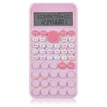 EooCoo Scientific Calculator,Two-Line Display,Cute Desk Accessories,Slim and Portable,Standard Scientific Calculator Suitable for School Office Business Supplies,Primary School to College Student-Pink