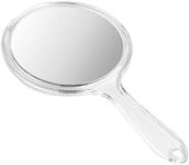 Hand Mirror Double Sided Mirror 1X/3X Magnifying Vanity Mirror Round Shape Handheld with Handle for Women Daily Makeup Portable