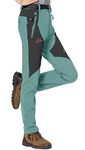 Rdruko Women's Snow Pants Waterproof Insulated Fleece Lined Warm Ski Snowboard Pants(Emerald Green, CA S)