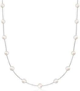 Ross-Simons 6-6.5mm Cultured Pearl Station Necklace