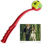 SRVertex Ball Launcher with 1x Paws Printed Tennis Ball, Ball Blaster, Pet Throw Play, Puppy Toys, Dog Ball Pick Up & Thrower, Outdoor Play Activity, Long Distance Launcher