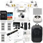 DJI Phantom 3 Professional Quadcopter w/ 4K Camera, 3-Axis Gimbal & Manufacturer Accessories + 2 DJI Flight Batteries + Multi Battery Charging Board + Water-Resistant Hardshell Backpack + More