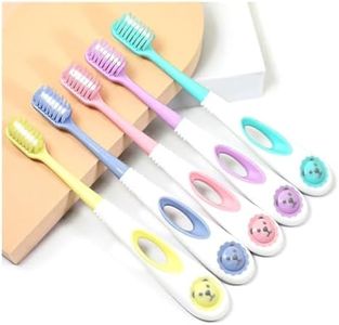 FunBlast Kids Toothbrush Cute Tooth Brush, Pack of 5 Pcs, PBT Soft Bristles Toothbrush for 3-12 Years old Children, Manual Toothbrush for Kids - Multicolor