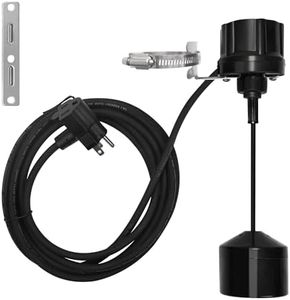 FLUENTPOWER Sump Pump Vertical Mechanical Float Switch, Universal Float Switch Replacement with 120V Plug for Sump and Sewage Pump, Smaller Basins, Pumps & Plumbing Equipment, with 10' Cord, Black