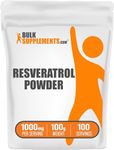 BulkSupplements.com Pure Resveratrol Powder - Heart Supplements - Anti Aging Supplement - Resveratrol 250 mg - Brain Juice - NAD Booster (100 Grams - 3.5 oz)