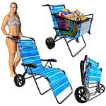 Beach Cart Chair – 2 in 1 Turns fro