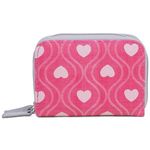 Julia Buxton USA Swervy Hearts Print Vegan Leather Wizard Wallet, Pink