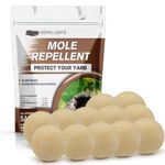 WENQHL Mole Repellent Ultrasonic, Gopher Repellent, Effective Mole Deterrent for Lawn, Natural Mole Traps for Garden, Groundhog Repellent, Vole Repellent, Mole Deterrent -8P (Mole Repellent-12P)